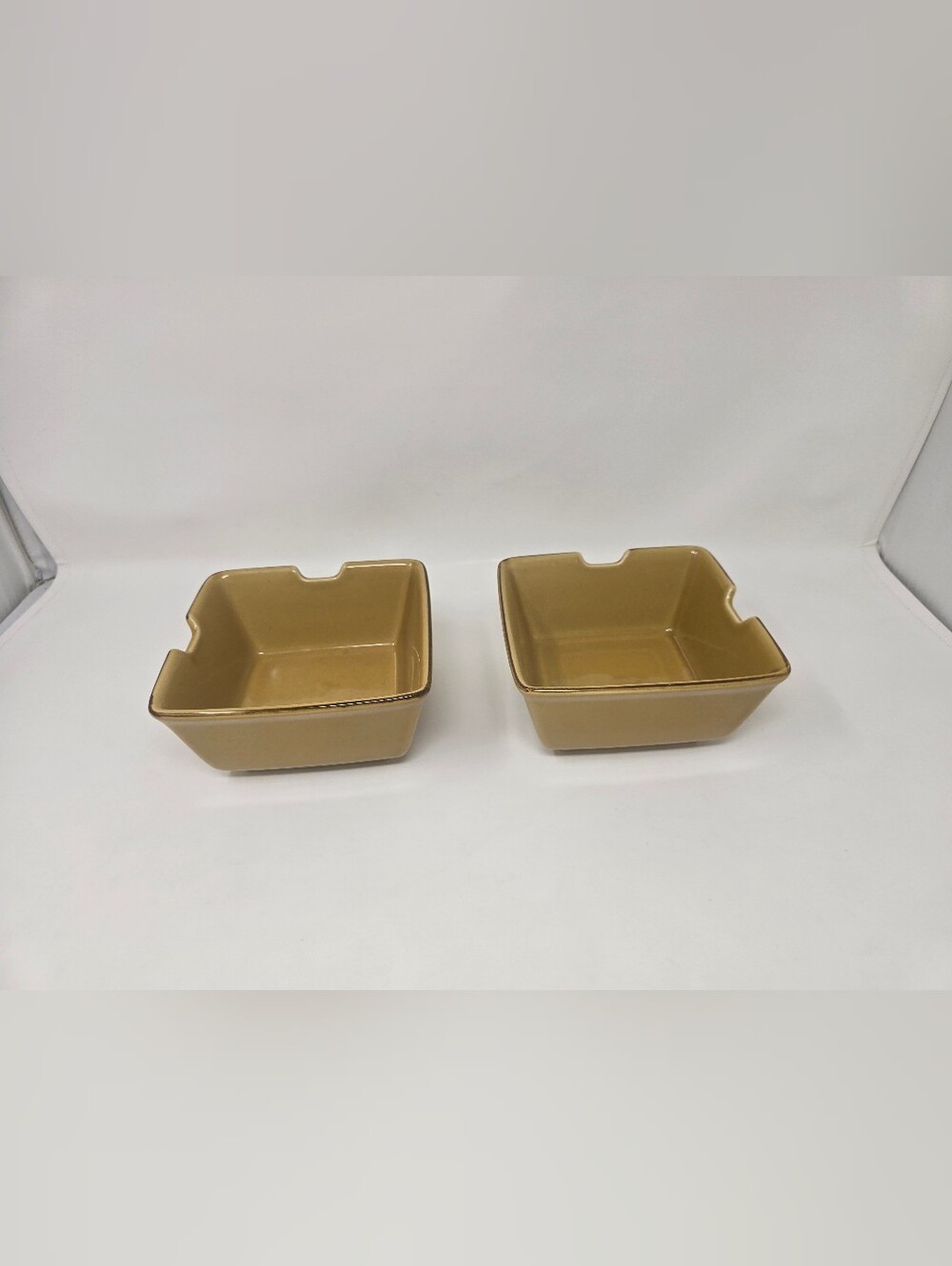 Pottery Barn Asian Square Noodle Soup Bowls Set of 2 Made in Japan 6"